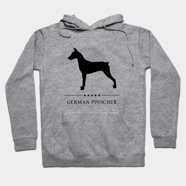 German Pinscher Black Silhouette Hoodie by millersye